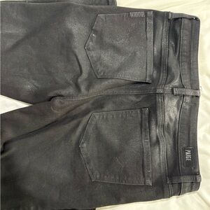 PAIGE Black Flare Wide Leg Jeans